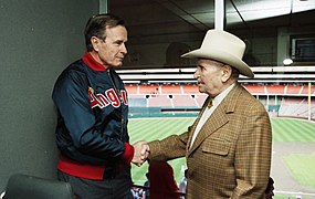 President George H. W. Bush greets Gene Autry.jpg