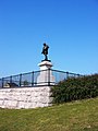 Statue of David Davies outside the Barry Dock Offices