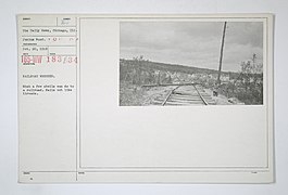 Havoc of War - Ruins - France - Miscellaneous Ruins - RAILROAD WRECKED. What a few shells can do to a railroad. Rails cut like threads - NARA - 31484538.jpg