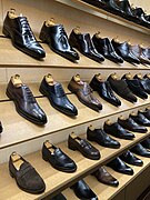Some of the shoes on display in the Isetan Mens store in Tokyo