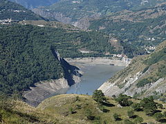 Mizoën, Hautes-Alpes hydrologisch systeem van Isère, France