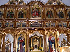 The iconostasis, of the former Greek Church in Trzciana, Poland