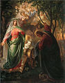 Dante and Beatrice, Carl Oesterly, 1845
