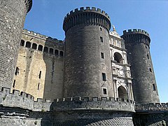 Maschio Angioino towers detail - Naples.jpeg