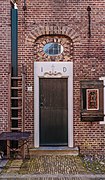 Wooden door in front Nieuwstad 38 (Hindeloopen) North west west side.