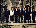 World leaders attending the 14th G-7 summit of 1988, at Hart House, University of Toronto
