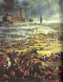 1862 - English: The Mexican army's unlikely victory over French forces at the Battle of Puebla Español: El Día de la Batalla de Puebla — fecha de la conmemoración de la Batalla de Puebla, 5 de mayo de 1862, entre los ejércitos de México y Francia.