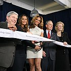 BP Markowitz, Tina Knowles, Beyoncé, Mayor Michael Bloomberg, Karen Carpenter-Palumbo at release Beyoncé Cosmetology Center (5 March 2010)