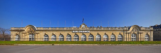 West facade of Gare des Invalides in Paris