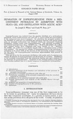 Thumbnail for File:Separation of isopropylbenzene from a midcontinent petroleum by adsorption with silica gel and distillation with acetic acid (IA jresv21n2p151).pdf