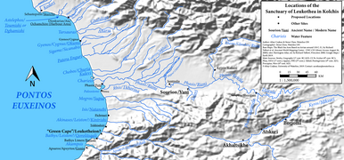 Locations of the Sanctuary of Leukothea in Kolchis.png