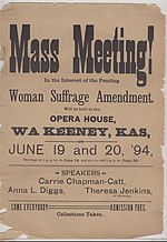 Thumbnail for File:"Mass Meeting!" poster for women's suffrage meeting in Wakeeney, Kansas June 1894.jpg