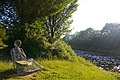 Sculpture on the bank of the Regge river near Ommen