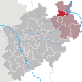 Lage des Kreises Herford in Nordrhein-Westfalen