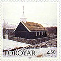 FR 318 of 1997: The oldest of the existing wooden churches in the Faroes.