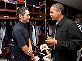 Obama with Ichiro Suzuki