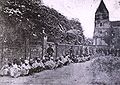 Filipino POWs near San Miguel Cathedral, 1899