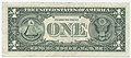 One dollar bill (reverse)