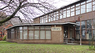 Crosby Civic Hall and Library - library entrance