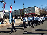 Members of No. 28 Squadron RAAF during the unit's Freedom of the City parade in August 2013
