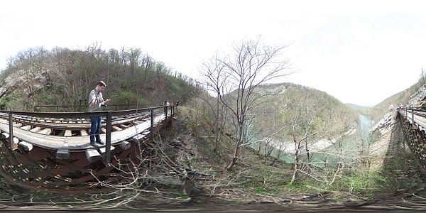 Apsheronskaya narrow gauge railway (360° panoramic), April 9