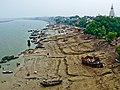 Banks of Ganges, before the main ghats begin, Varanasi.