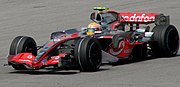 Hamilton driving for McLaren at the Malaysian GP