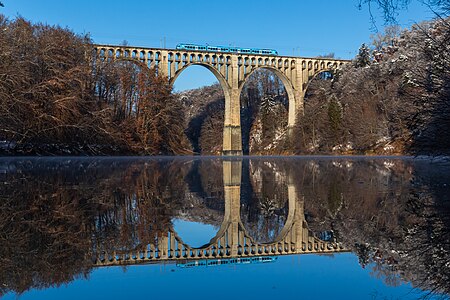 TPF RABe 527 198 Viaduc de Grandfey