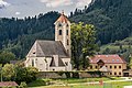 48 Frauenstein Obermühlbach 70 Pfarrkirche hl Georg NO-Ansicht 21082017 5392 uploaded by Johann Jaritz, nominated by Ikan Kekek