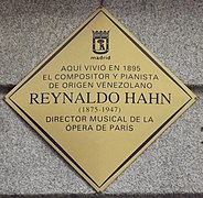 Aquí vivió Reynaldo Hahn (cropped).JPG