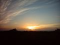 Paysage d'Ouessant au coucher du soleil