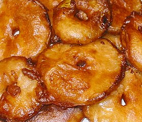 Apple fritters in cider batter