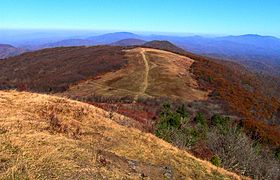 View from the summit of Big Bald in the Bald Mountains