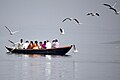 Tourists Sightseeing by Boat, Varanasi.