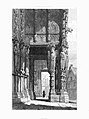 Cathedral of Chartres, Lithography 1867, Jean-Baptiste-Antoine Lassus, north entrance