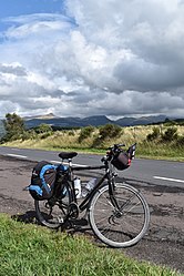 Vélo de randonnée près du Mont Dore dans la Massif Central (Puy de Dome)