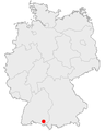 Location of Ravensburg in Germany