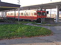 7122 series train resting in sunset