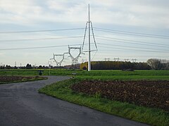 Equilibre pylons, view from Imp. des Tilleuls, Tourmignies