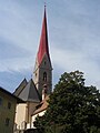 Schlanders (Silandro) the belltower of the Maria Himmelfahrt Parish Church