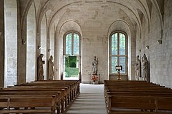 Intérieur de l'église de l'abbaye Notre-Dame du Bec