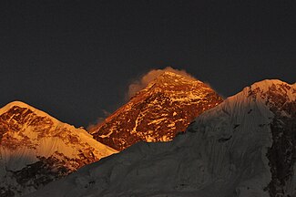 Morning view, Mount Everest from its southern side