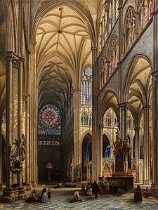 Jules Victor Génisson Interior of the Cathedral of Amiens