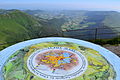 On the top of the Puy Mary on the GR 4 hiking route