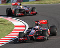 Button and Hamilton at the Japanese GP