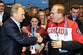 Vladimir Putin visited the US and Canada’s team fans houses at the Olympic Park in Sochi (2014-02-14)