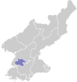 Location of Pyongyang within North Korea