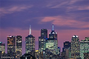 Melbourne at night