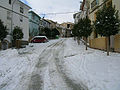 Calle Ancha en una nevada