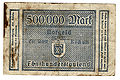 Notgeld der Stadt Bochum 1923 - 500 000 DM - Rueckseite